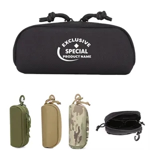 Outdoor Molle Nylon Tactical Eyeglass Case With Hook