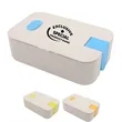 Wheat Straw Lunch Bento Box Set with Phone Stand | https://www.bestnamebadges.com
