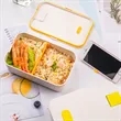 Wheat Straw Lunch Bento Box Set with Phone Stand | https://www.bestnamebadges.com
