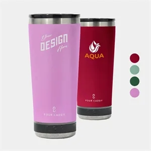 Pour Caddy® Vibe 18 oz Insulated Tumbler with Speaker Combo