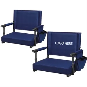 Foldable Stadium Seat Cushion with Cup Holder Shoulder Strap
