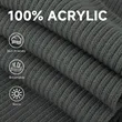 Vertical Ribbed Knit Scarf With Custom Faux Leather Patch | https://www.bestnamebadges.com