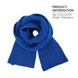 Vertical Ribbed Knit Scarf With Custom Faux Leather Patch | https://www.bestnamebadges.com