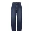 Women's Mid Rise Barrel Leg Denim Jeans Pant | https://www.bestnamebadges.com