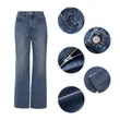 Women's Straight Leg Denim Jeans Pant | https://www.bestnamebadges.com