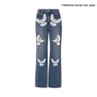 Women's Straight Leg Denim Jeans Pant | https://www.bestnamebadges.com