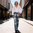 Women's Straight Leg Denim Jeans Pant | https://www.bestnamebadges.com