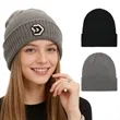 Custom Logo Knit Beanie With Ribbed Cuff | https://www.bestnamebadges.com