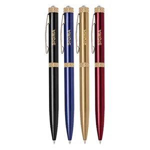 Union Printed - Brass Diamond Twist Metal Pen