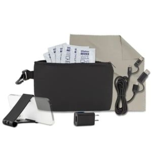 10 pcs Charging Kit in Black Mesh Zipper Pouch