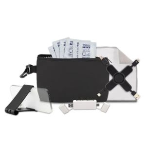 10 pcs Cleaning and Charging Tech Kit in Black Mesh Zipper P