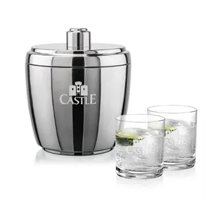 Pescara Ice Bucket & Waldorf On-the-Rocks Set
