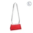 Cheswick Award on Entwhistle Base - Red | https://www.bestnamebadges.com