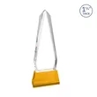 Cheswick Award on Entwhistle Base - Amber | https://www.bestnamebadges.com