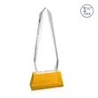 Cheswick Award on Entwhistle Base - Amber | https://www.bestnamebadges.com