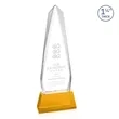 Cheswick Award on Entwhistle Base - Amber | https://www.bestnamebadges.com