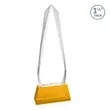 Cheswick Award on Entwhistle Base - Amber | https://www.bestnamebadges.com