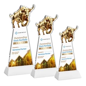 Raging Bull VividPrint™ Award on Hartford Base - White
