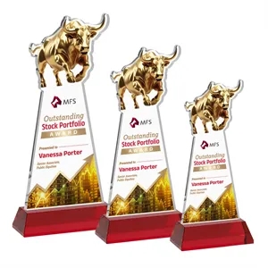 Raging Bull VividPrint™ Award on Hartford Base - Red