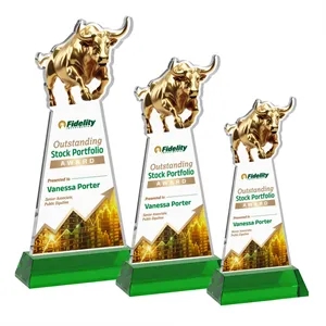 Raging Bull VividPrint™ Award on Hartford Base - Green
