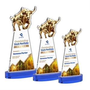 Raging Bull VividPrint™ Award on Alberton Base - Blue