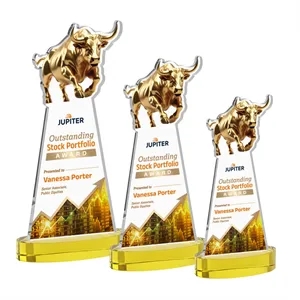 Raging Bull VividPrint™ Award on Alberton Base - Gold