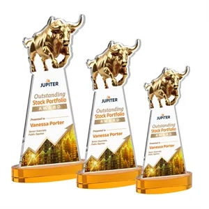 Raging Bull VividPrint™ Award on Alberton Base - Amber