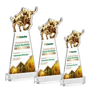 Raging Bull VividPrint™ Award on Alberton Base - Clear