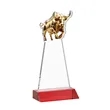 Raging Bull VividPrint™ Award - Red | https://www.bestnamebadges.com