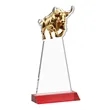 Raging Bull VividPrint™ Award - Red | https://www.bestnamebadges.com