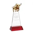 Raging Bull Award on Hartford Base - Red | https://www.bestnamebadges.com