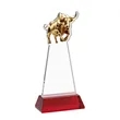 Raging Bull Award on Hartford Base - Red | https://www.bestnamebadges.com