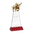 Raging Bull Award on Hartford Base - Red | https://www.bestnamebadges.com