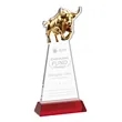Raging Bull Award on Hartford Base - Red | https://www.bestnamebadges.com