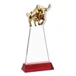 Raging Bull Award on Hartford Base - Red | https://www.bestnamebadges.com