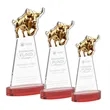 Raging Bull Award on Alberton Base - Red | https://www.bestnamebadges.com