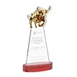 Raging Bull Award on Alberton Base - Red | https://www.bestnamebadges.com
