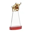 Raging Bull Award on Alberton Base - Red | https://www.bestnamebadges.com