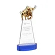 Raging Bull Award on Alberton Base - Blue | https://www.bestnamebadges.com