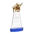 Raging Bull Award on Alberton Base - Blue | https://www.bestnamebadges.com