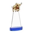 Raging Bull Award on Alberton Base - Blue | https://www.bestnamebadges.com