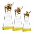 Raging Bull Award on Alberton Base - Gold | https://www.bestnamebadges.com