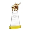 Raging Bull Award on Alberton Base - Gold | https://www.bestnamebadges.com
