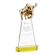 Raging Bull Award on Alberton Base - Gold | https://www.bestnamebadges.com