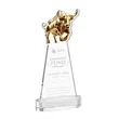 Raging Bull Award on Alberton Base - Clear | https://www.bestnamebadges.com