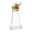 Raging Bull Award on Alberton Base - Clear | https://www.bestnamebadges.com