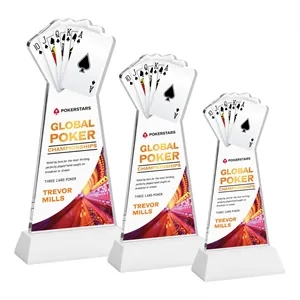 Poker VividPrint™ Award on Hartford Base - White