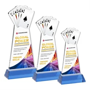 Poker VividPrint™ Award on Hartford Base - Sky Blue