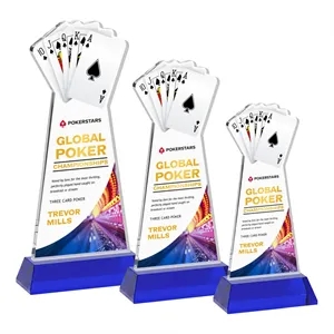 Poker VividPrint™ Award on Hartford Base - Blue
