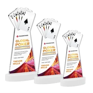Poker VividPrint™ Award on Alberton Base - White